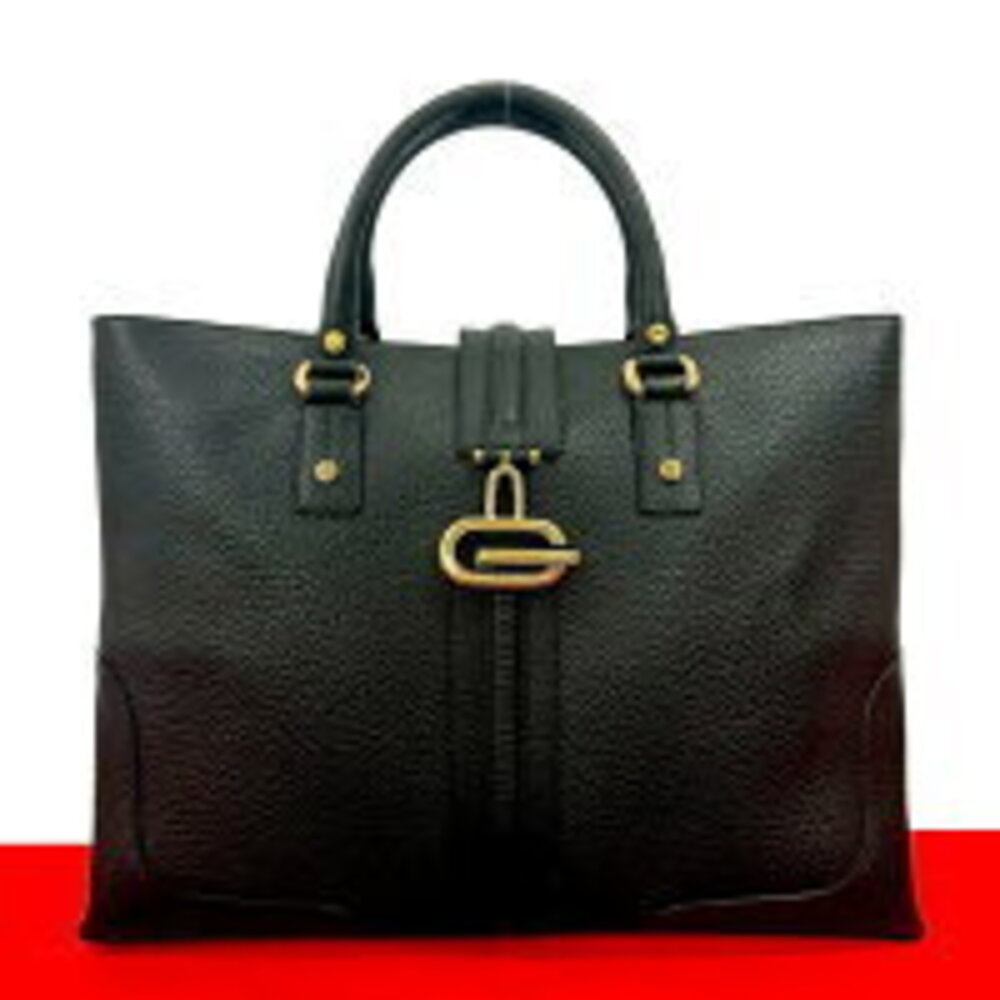 GUCCI Tote Bag Handbag Business Black GG Logo